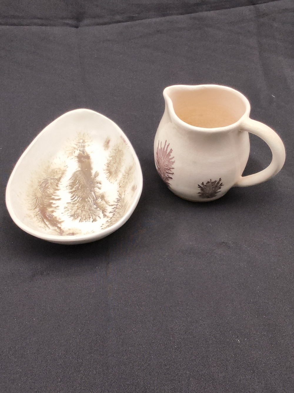 Unique Handmade Studio Pottery with Mocha Diffusion Motif